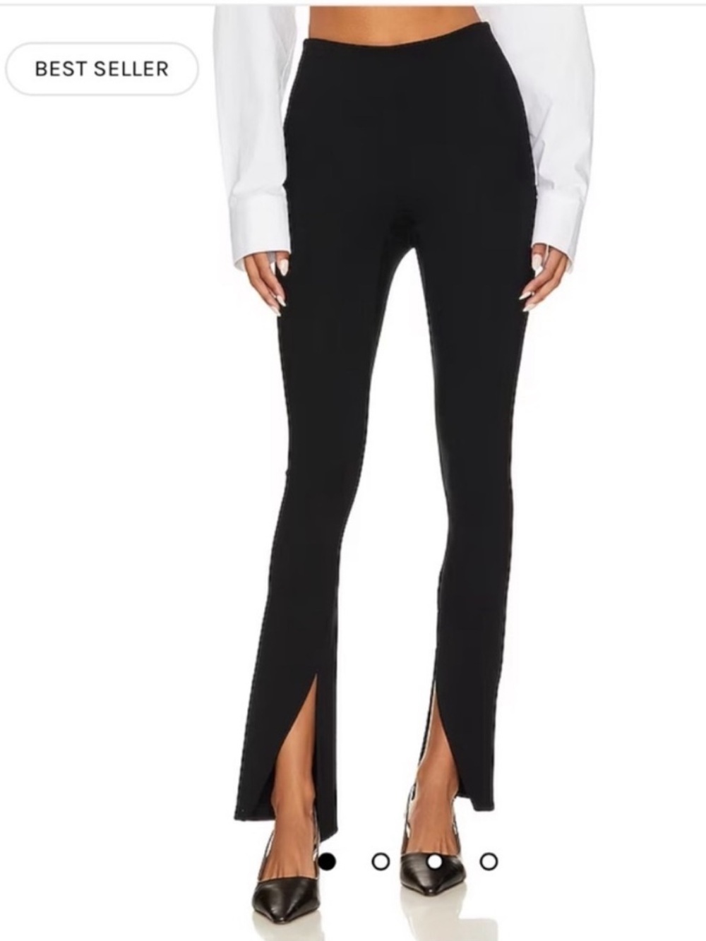 Spanx Perfect Pants Front Slit Legging in Classic Black 1X EUC